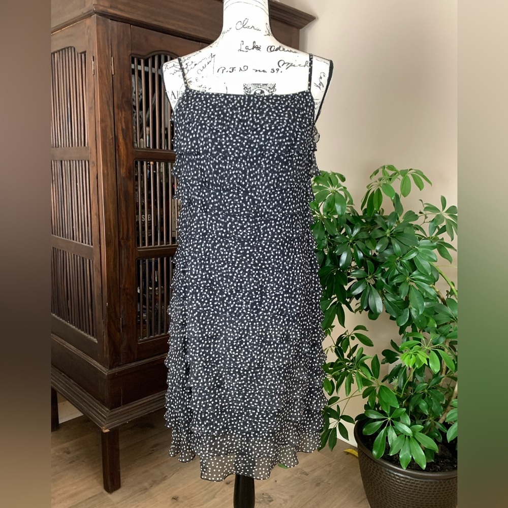 Talbots Silk Polka Dot Spaghetti Strap Dress